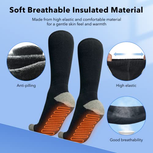 APPHOME Heated Socks, Rechargeable Electric Heated Socks for Men Women
