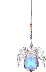 HDCRYSTALGIFTS Crystal Guardian Angel Suncatcher Pendant AB Color view 2
