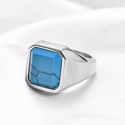 MYNENEY 14K Gold/Silver/Black Plated Square Signet