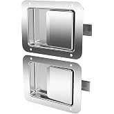 TCH Hardware 2 Pack Steel with Zinc Plate Paddle Slam Latch - Flush Single Point Handle for Door Trailer RV Jeep