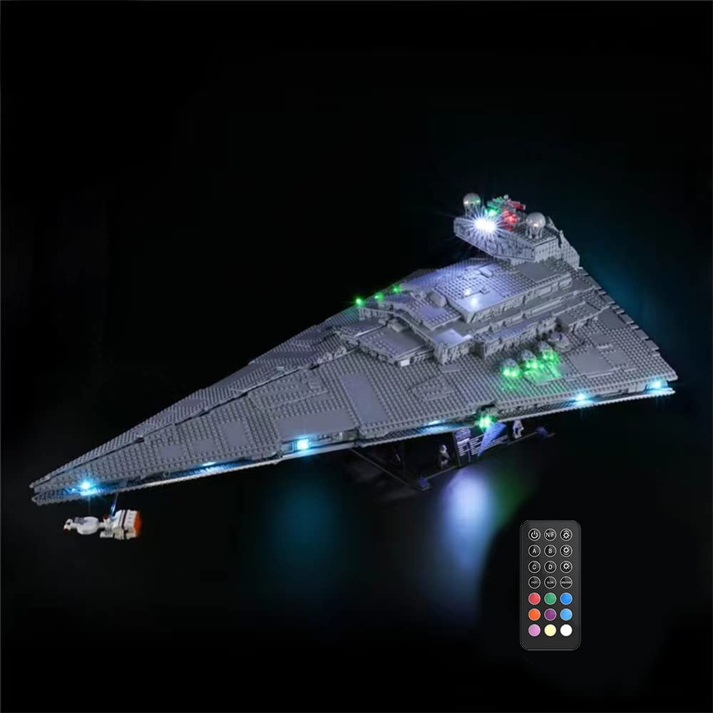 GEAMENT LED Light Kit (Remote Control) Compatible with LEGO Imperial Star Destroyer - for Star Wars 75252 (Building Set Not Included)