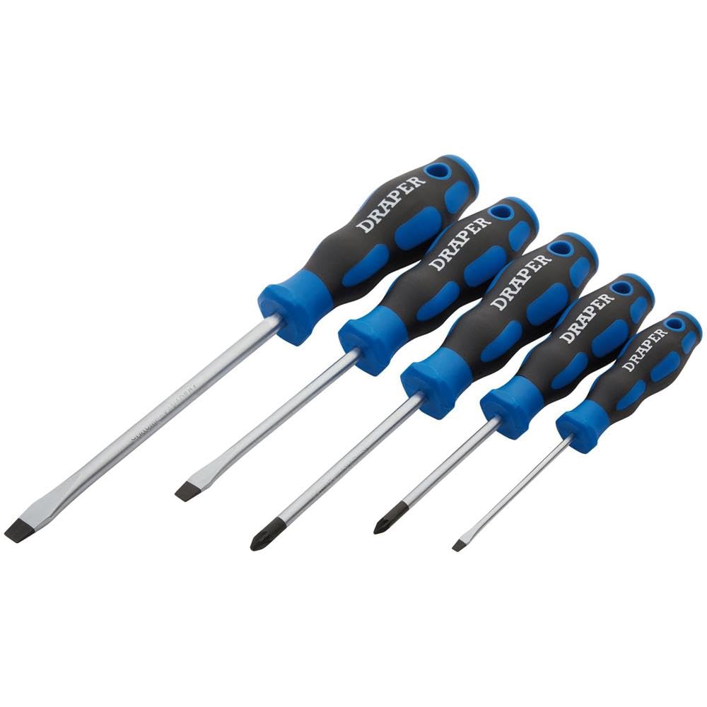 Draper 09783 5-Piece Soft-Grip Screwdriver Set