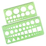 TIESOME 2 Pack Circle Templates Measuring Geometry