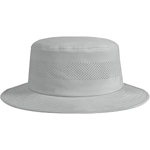 VOBOOM Outdoor Breathable Bucket Hat Adjustable Cooling Sun Hats with Laser Perforated Mesh for Hiking Beach Fishing