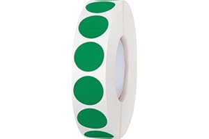 LUCKYHERN Pack of 2000 Round Color Coding Circle Dots Stickers Labels (3/4", Green)