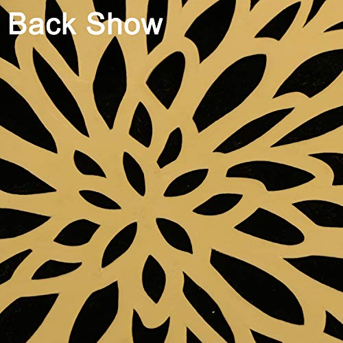 Placemats Set of 6 for Dining Table Round Place Mats Laminated Vinyl Sun Flower Table