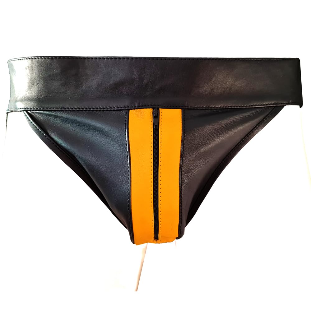 Rouge Garments Large Black/Yellow Zip Jocks
