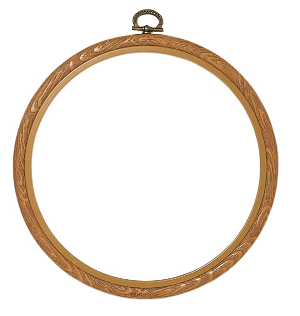 Vervaco Frame: Plastic: 15cm Diameter: Natural, 15 x 1 x 15 cm