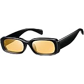 kimorn Retro Rectangle Sunglasses for Women Men Thick Frame Sun Glasses UV Protection Shades K1703