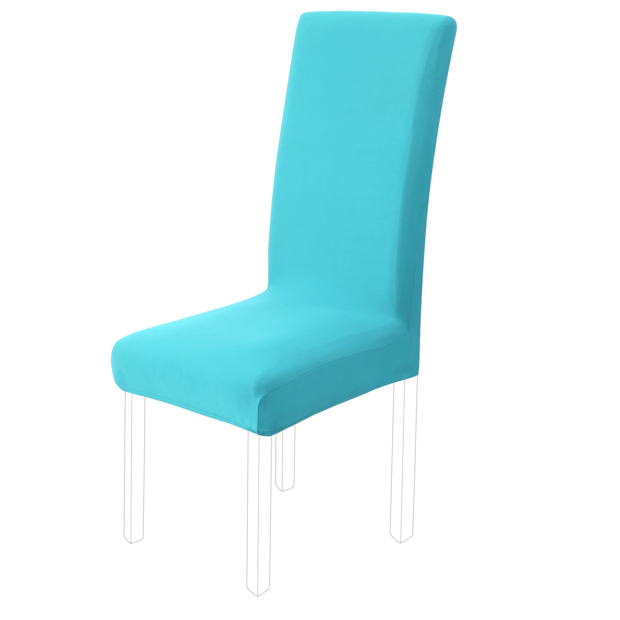 PiccoCasa Stretch Dining Chair Slipcovers Removable Washable Chair Covers, Seat Protector for Dining Room,Hotel,Ceremony,Wedding Party Lake Blue