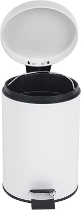 Beldray 3L Round Pedal Bin Stainless Steel Soft Close White 16.8x24cm view 6