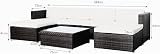 EVRE Nevada 6 Seater Outdoor Rattan Garden Set Grey with Cushions view 4