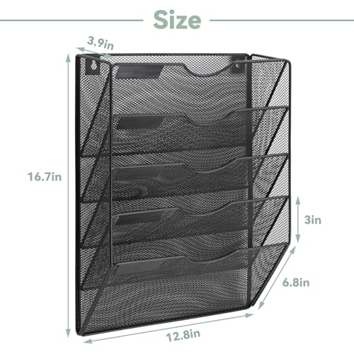 A4 mesh hanging wall file holder in tray wall file holder mail organizer magazine storage rack letter trays file organizer