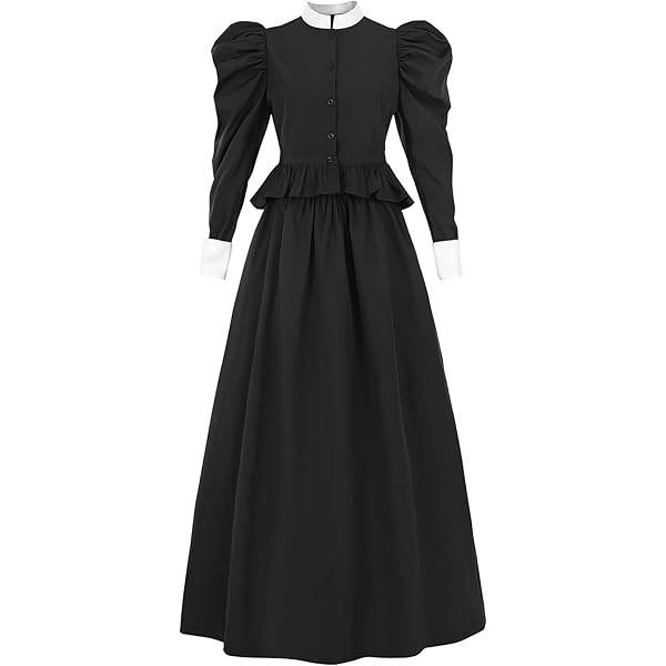 Amazon.com: Medieval Long Dress Long Sleeve Gothic Pirate Dress Renaissance  Victorian Ruffle Dress : Clothing, Shoes & Jewelry