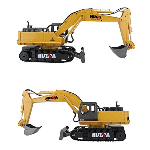 Fisca Remote Control Excavator RC Construction Vehicle 11 Channel 2.4G