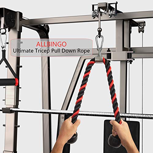 allbingo Ultimate Tricep Pull Down Rope Cable Machine Attachment