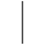 Black Steel Fence and Gate Post - 6.5' Post with