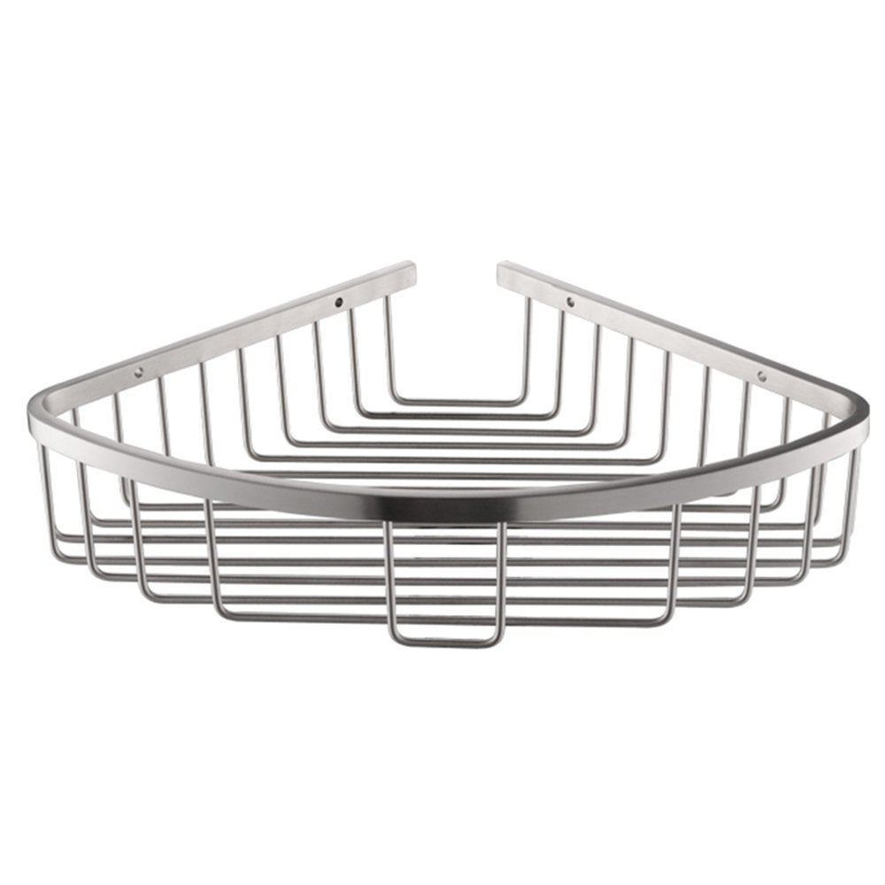 Konhard 304 Stainless Steel Shower Caddy Corner Basket Shelf Bathroom Organizer Wall Mounted Storage, Brushed Steel
