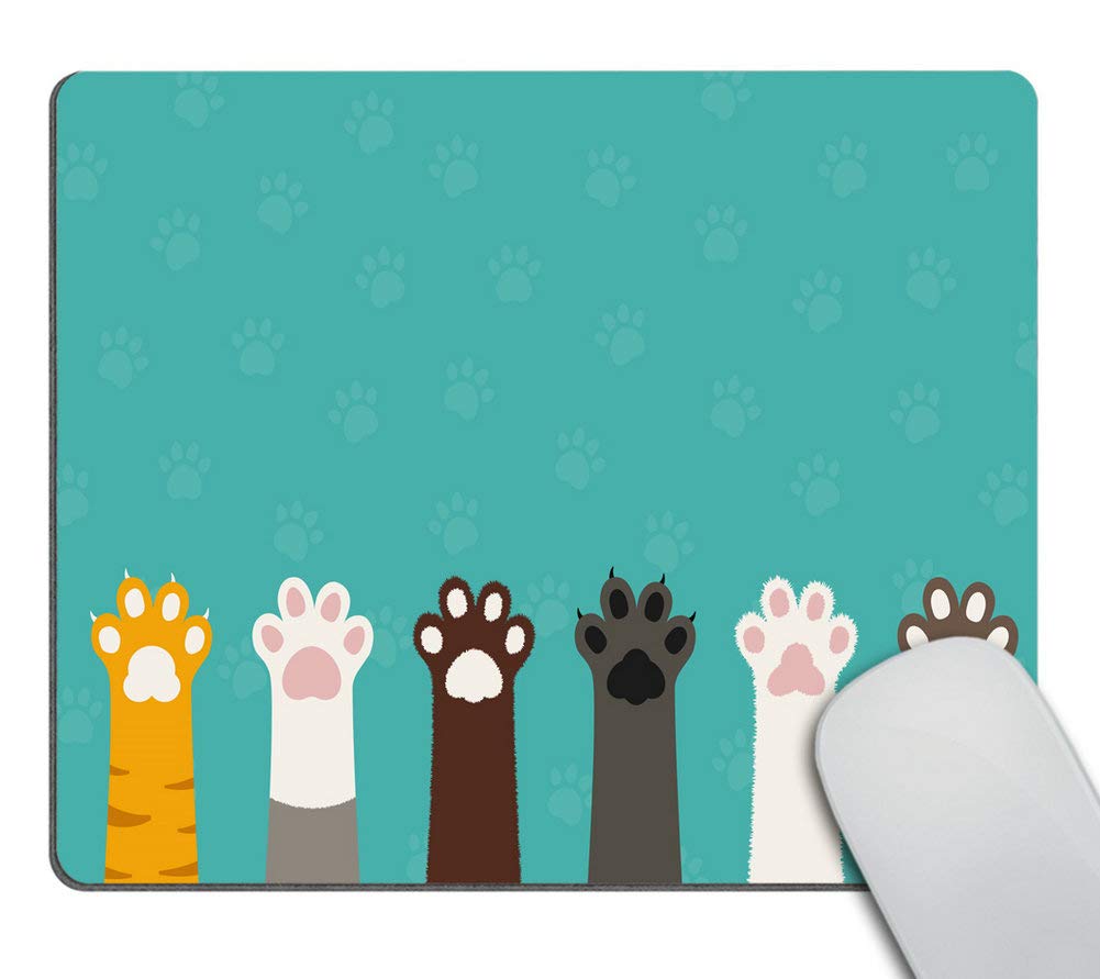 Wasach Extended Rectangle Gaming Mouse Pad Personalized Custom Design,Cat Paws Mouse pad,Gaming Mouse pad Non-Slip Thick Rubber Large Mousepad…
