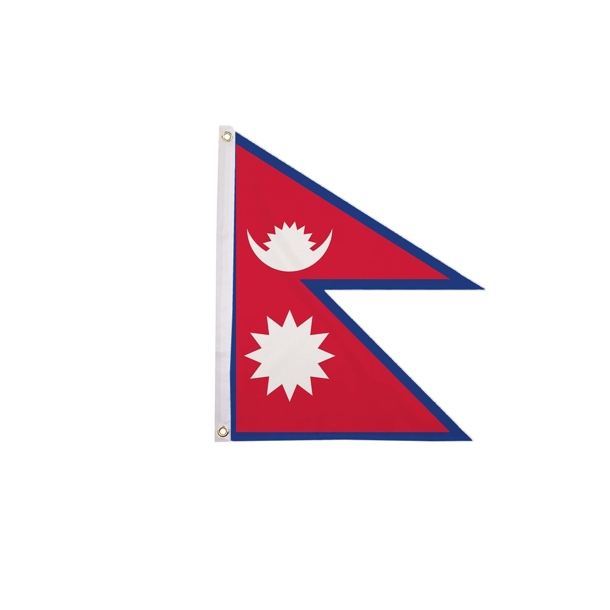 Flagtex Nepal Flag 3ft x 2ft Nepali National Flag Unique Double Pennant Red Blue with Sun Moon Premium Polyester Brass Grommets Double Stitched 90cm x 60cm Indoor Outdoor Banner Decoration