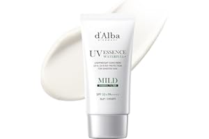 d'alba Piedmont Italian White Truffle Waterfull Mild Sunscreen, Vegan, Mineral Sunscreen, SPF 51+ PA++++, Non-Nano Sunscreen 