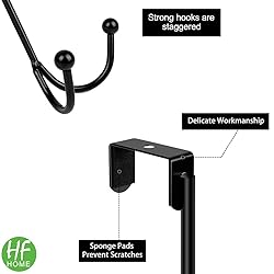 HFHOME 2Packs Over The Door Double Hanger