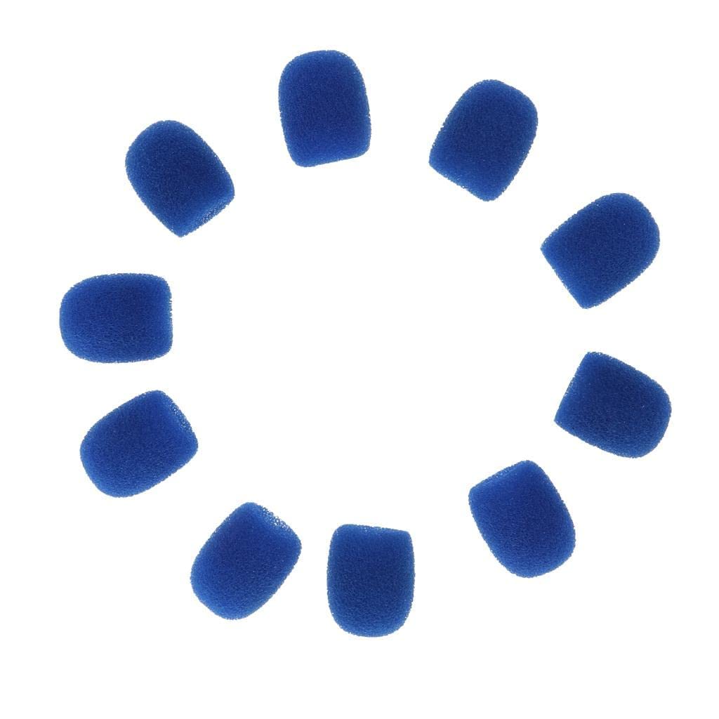 zalati Lapel Headset Windscreen 10pcs Mini-size Microphone Windscreen - Blue