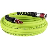 Flexzilla Pro Air Hose with Color Connex Industrial Type D Coupler and Plug, 1/4" X 25', Heavy Duty, Lightweight, Hybrid, Zil