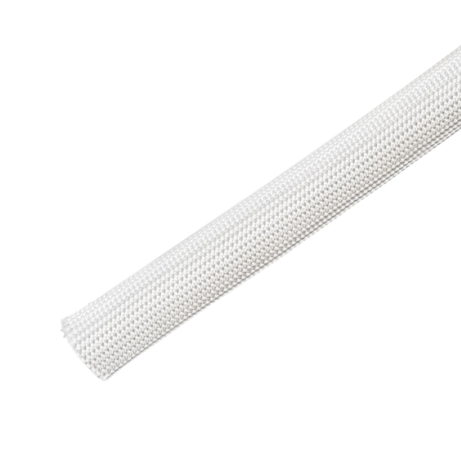 DMiotech 12mmx3.0m Fiberglass Sleeve Insulating Small Lines Fabric Tubing for Wire Protecting with Resin White