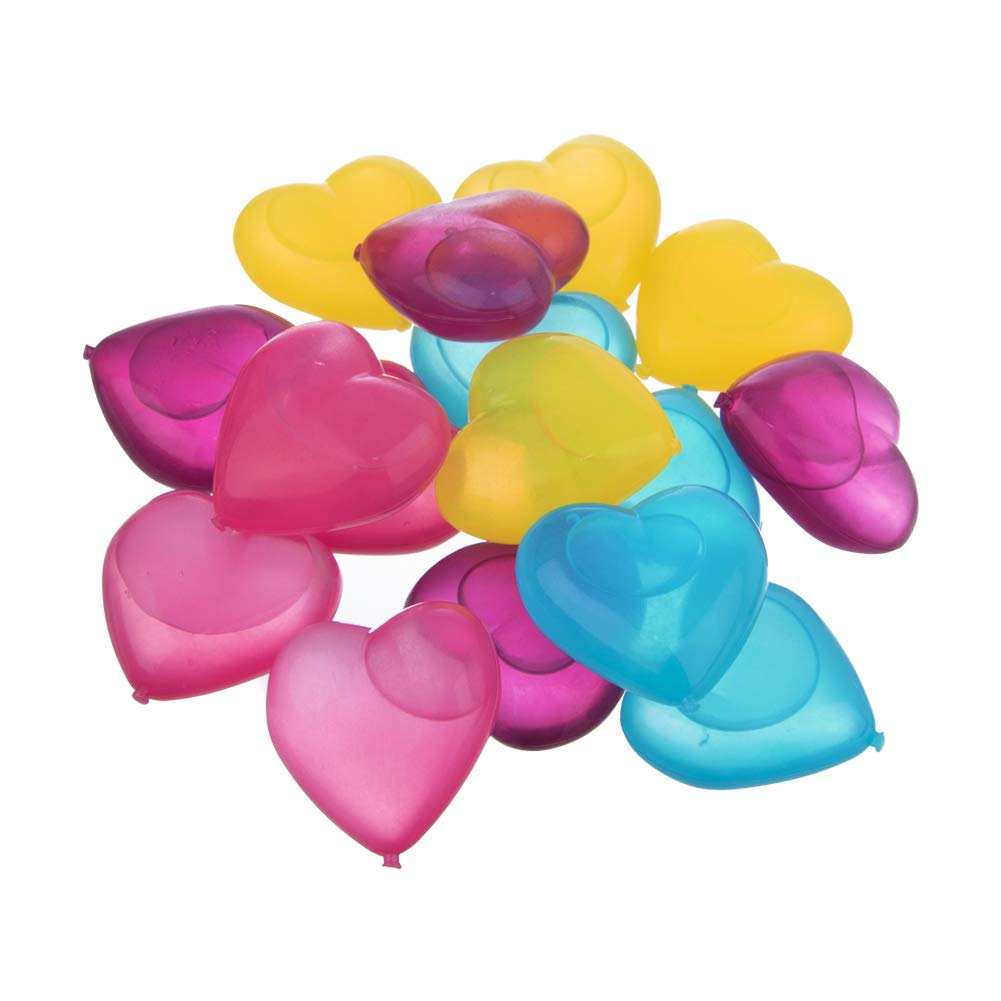 ORION Plastic Heart Ice Cubes, Pack of 20 Reusable Cubes, Multicolor