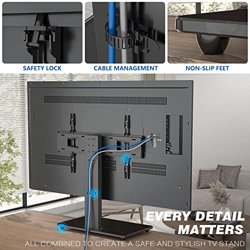Rfiver Universal Swivel TV Stand Table Top TV Stand Base for 40 to 86