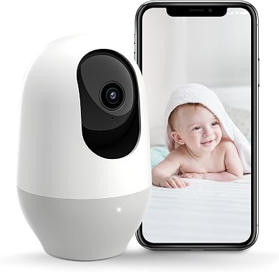 nooie Baby Monitor 2K Night Vision 360° AI Motion Tracking Works with Alexa