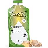 LiquaCel Concentrated Liquid Protein, Ginger-Ale Flavor, 16g Hydrolyzed Collagen Protein and 2.5g Arginine Per Single-Serving Packet, Sugar & Gluten Free, 1fl oz Packets, 100ct Case