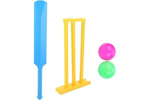 Kids Cricket Set ABS Plastic Cricket Bat Set for Children, Beach Wicket Stand Kit, Parent Child Sports Game, Hand Eye Coordin