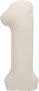 Unique Giant Foil Number 1 Balloon 86 cm Matte Nude
