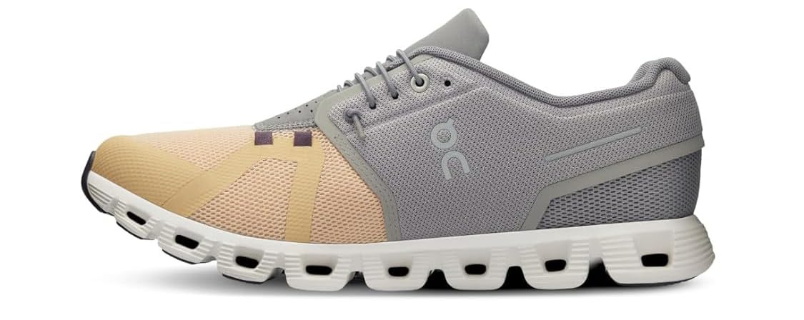 Photo 1 of On Men's Cloud 5 Sneakers, Fog/Savannah, 12.5 Medium US