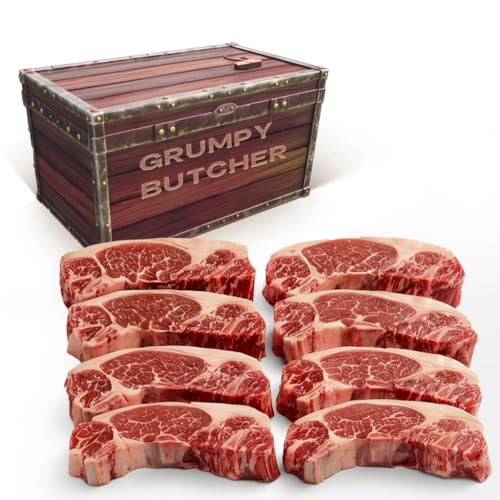 Grumpy Butcher New York Strip Steak, 8 Pack