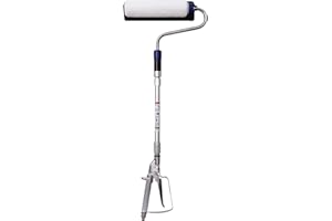 Juinrinet Silvery Airless Paint Roller Metal Airless Paint Roller Power Sprayer with 30cm Bold Extension Rod Suitable for Spr