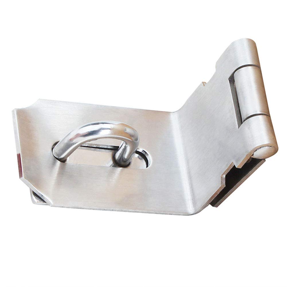 Right Angle Padlock Hasp, Tiberham Stainless Steel 90 Degree Hasp and Staple with Screws, Heavy Duty Door Clasp Gate Lock Shed Latch Padlock Staple for Doors and Windows — image 1