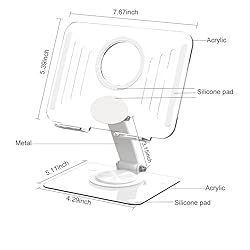 OGMAPLE Tablet Stand, 360° Rotatable iPad Stand
