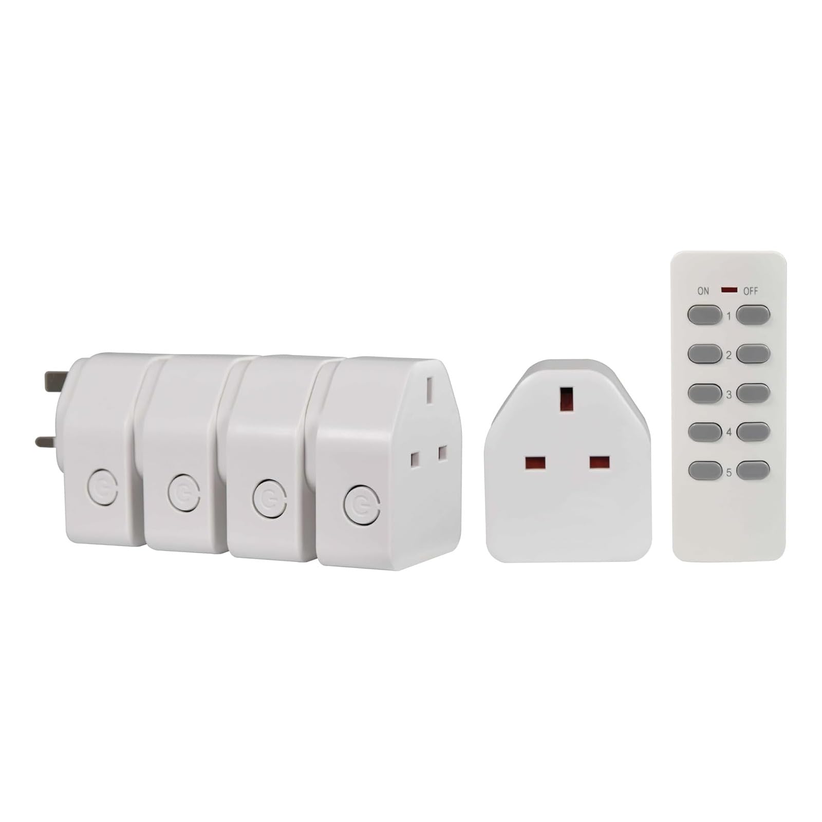 Mercury | Wireless Remote Control Plug Sockets: Enabling you to Easily Control Those Hard to Reach UK Mains Powered Electrical Devices | 5 Sockets Pack