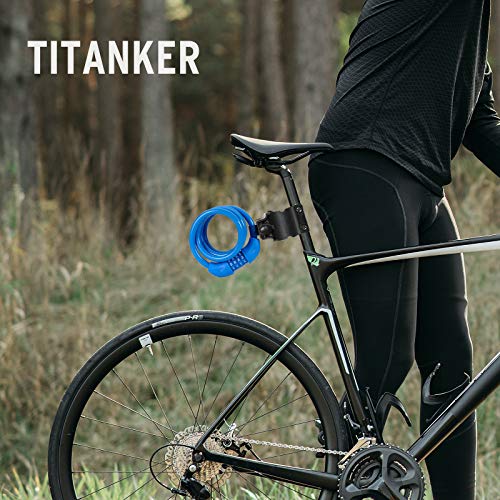 Titanker Bike Lock, Lock for Bike Locks with Combinations Resettable