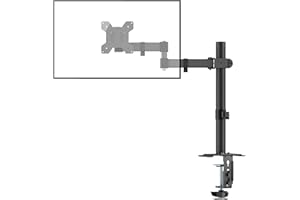 Bracwiser Single Fully Adjustable Monitor Arm Stand Mount Fits One Screen 13-32 inch 22lbs for Monitor Computer Screen 13 15 