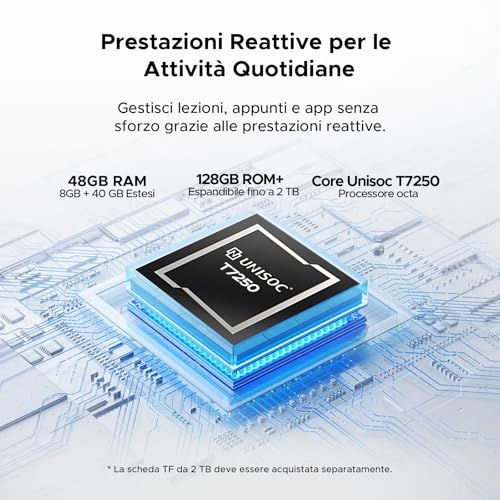 BIRDCLAW P11 Pro Tablet 11 Pollici, Gemini AI Tablet Android 16, 48GB RAM+128GB ROM/2TB TF, 8800mAh/18W, Octa-Core T7250, 90Hz, 13MP+5MP, GPS/FM/Face ID, Tablets con Tastiera e Penna, Nero