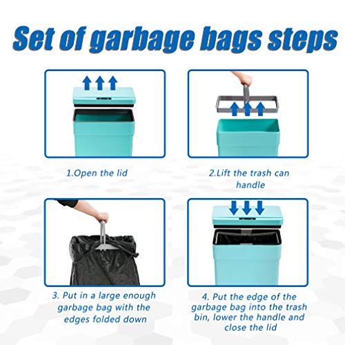 13 Gallon Trash Can Plastic Kitchen Trash Can Automatic Touch Free High