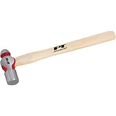 Performance Tool W1134-16 16 oz. Ball Pein Hammer, Hardwood Handle | Drop forged high carbon steel head. Heavy duty hardwood design for metal peening