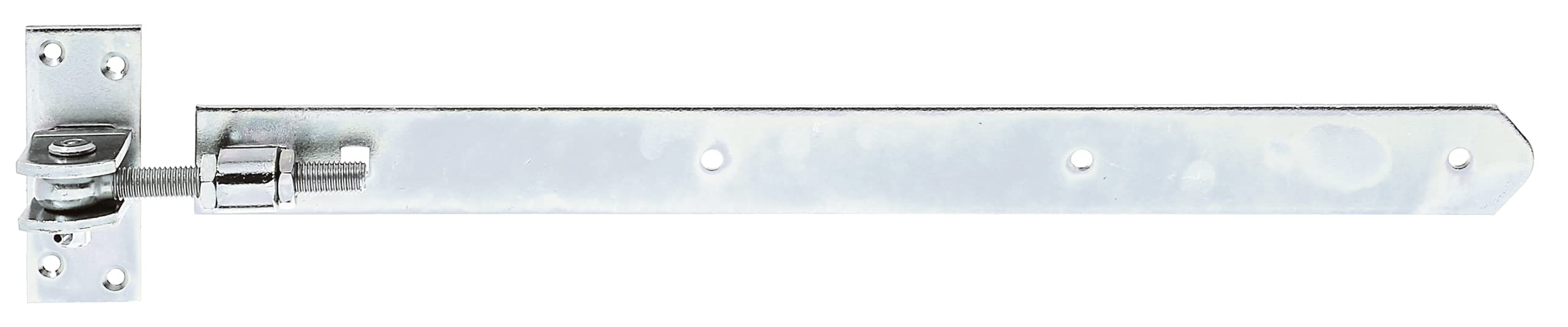 Steel Band Straight with Rounded End Adjustable by 30 mm 460 x 40 mm / M12 Oberflaeche: galvanisch Gelb verzinkt