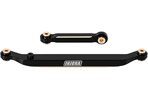 INJORA Black Brass Steering Links 14g for 1/24 RC Crawler Axial SCX24 Upgrade