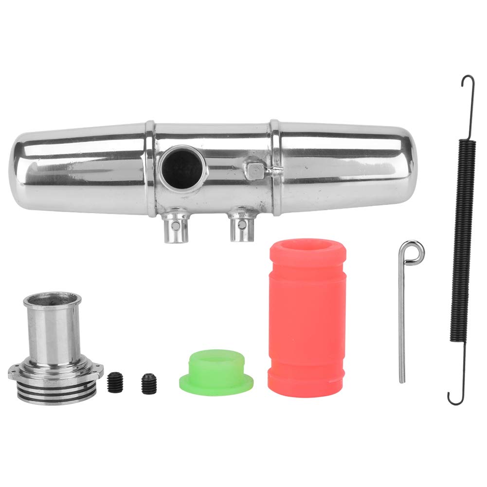 Dilwe Dual Exhaust Joint Tubing, Aluminium Alloy Exhaust Joint Pipe Car Accessories for Car RC Model Part Accessory