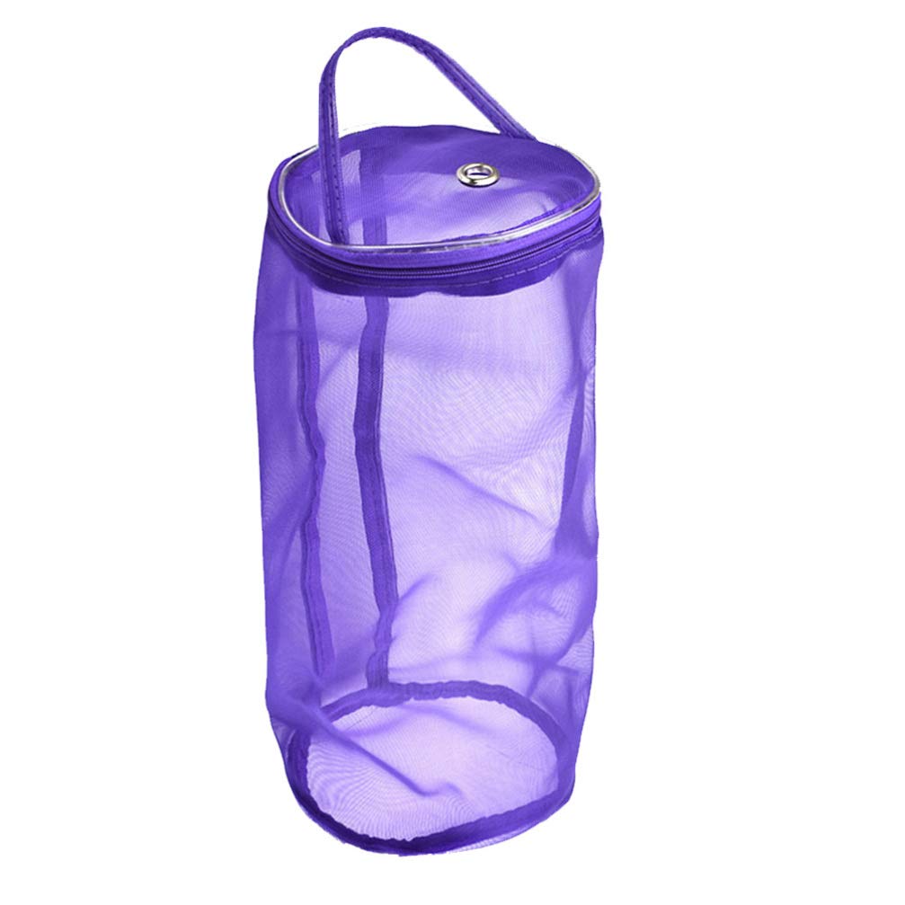 Large Purple Knitting Yarn Storage Bag Lightweight Tote Organizer for Yarn Supplies Natural Material for Home and Travel Versatile Knitting Bag Holder